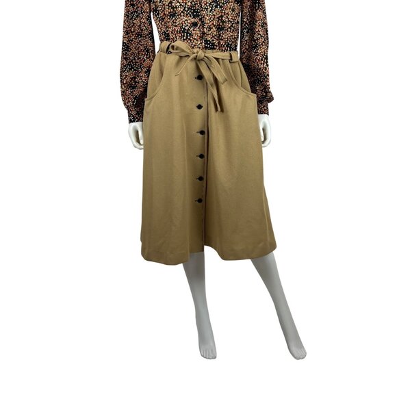 Vintage 70s Shirtdress Womens Medium Floral Print Top Button Up Long Sleeve - Picture 5 of 14